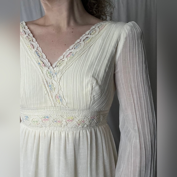 VTG 70s Nadine Prairie Maxi Dress - Picture 9 of 13
